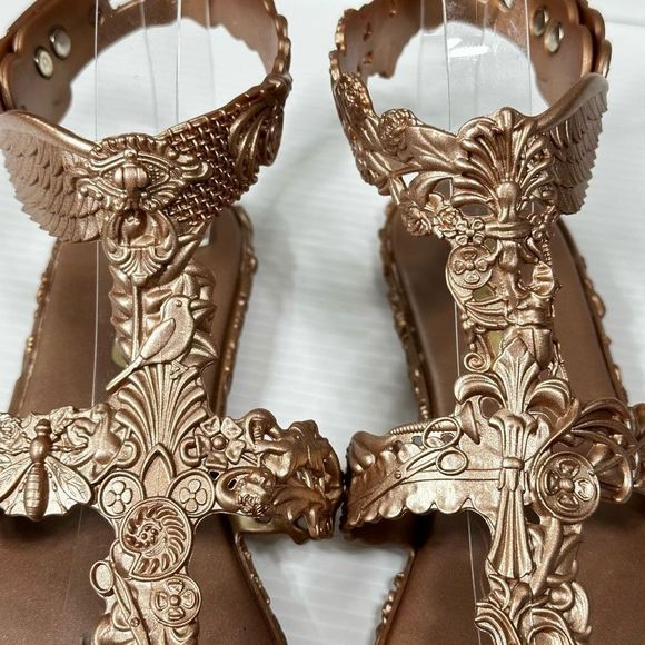 Melissa Campana Barroca Baroque Inspired Gladiator Jelly Sandals, Size 10 US - Picture 5 of 16